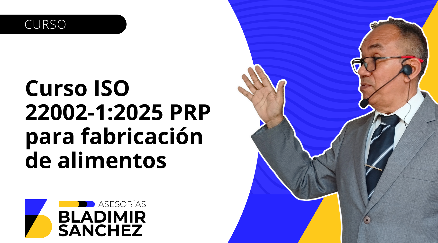 Curso ISO 22002-1:2025 PRP para fabricación de alimentos